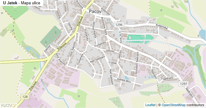 U Jatek - mapa ulice