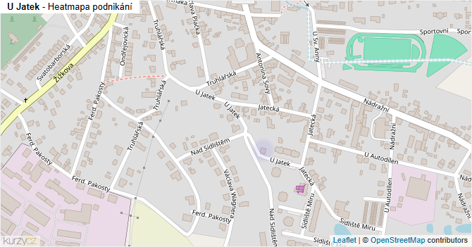 U Jatek - mapa podnikání