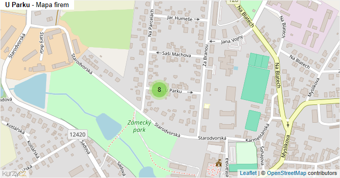 U Parku - mapa firem