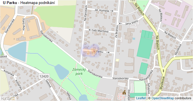 U Parku - mapa podnikání