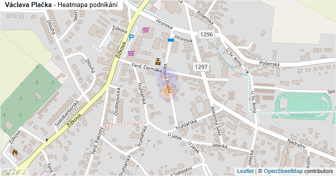 Václava Plačka - mapa podnikání