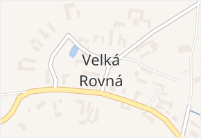 Velká Rovná v obci Pacov - mapa části obce