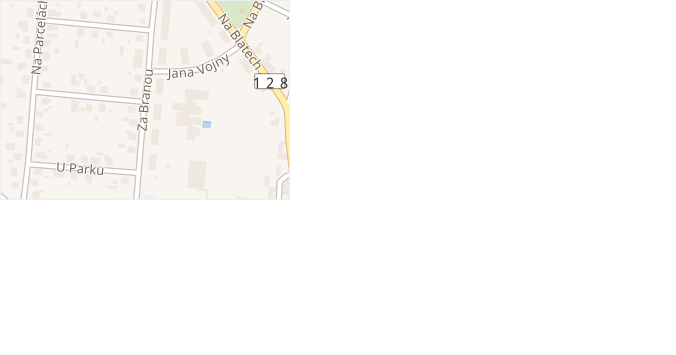 Za Branou v obci Pacov - mapa ulice
