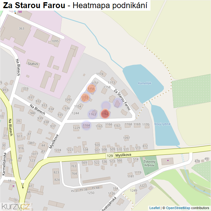 Mapa Za Starou Farou - Firmy v ulici.