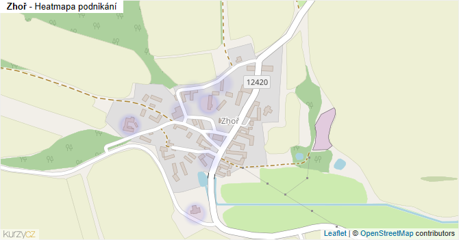 Zhoř - mapa podnikání