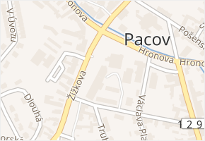 Žižkova v obci Pacov - mapa ulice