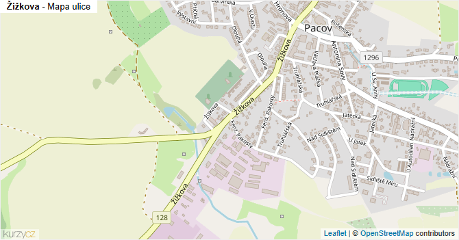 Žižkova - mapa ulice