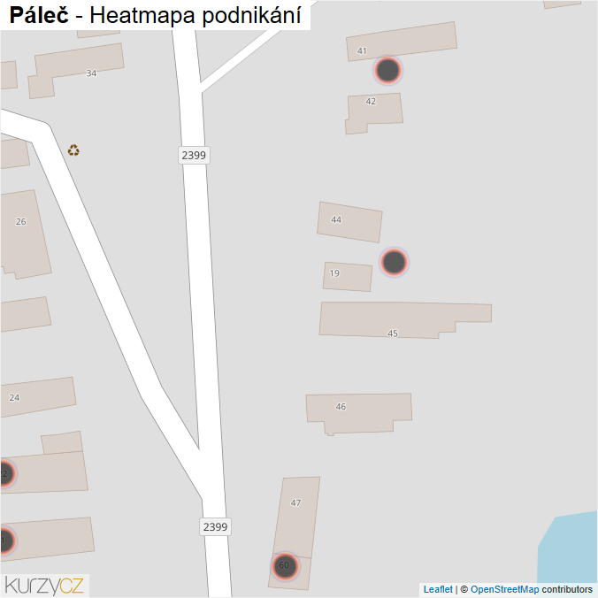 Mapa Páleč - Firmy v obci.