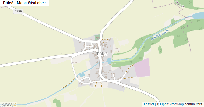 Páleč - mapa části obce