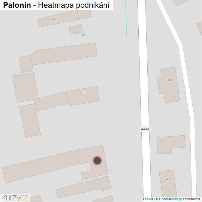 Mapa Palonín - Firmy v obci.