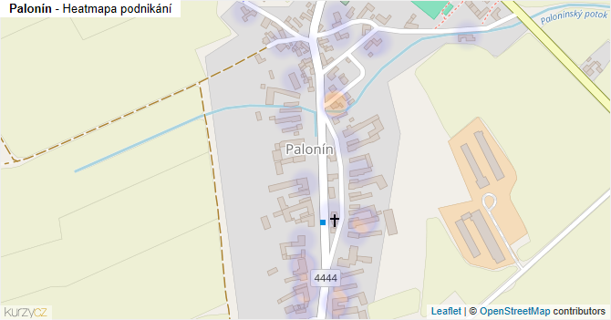 Palonín - mapa podnikání