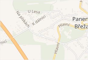 Na plácku v obci Panenské Břežany - mapa ulice