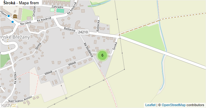 Široká - mapa firem
