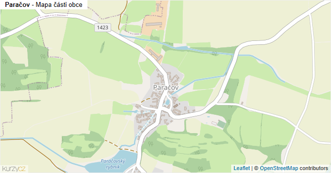 Paračov - mapa části obce