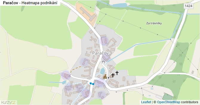 Paračov - mapa podnikání