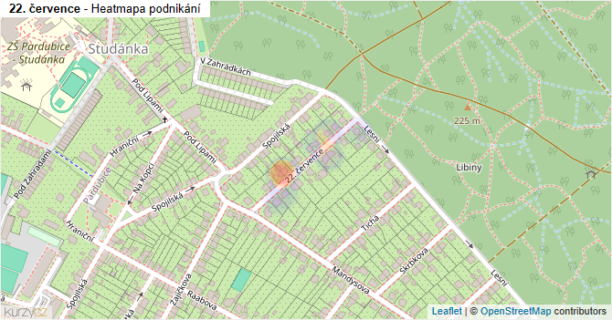 22. července - mapa podnikání