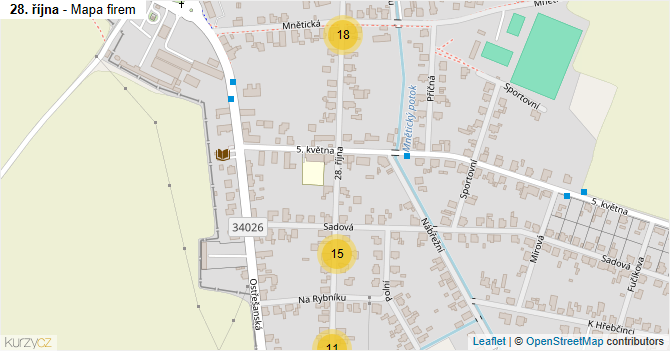 28. října - mapa firem