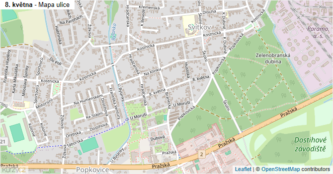 8. května - mapa ulice