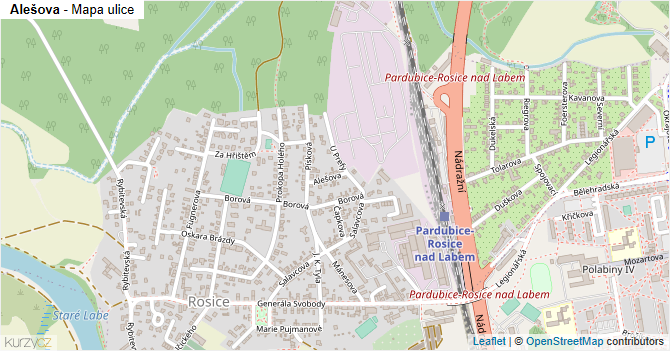Alešova - mapa ulice