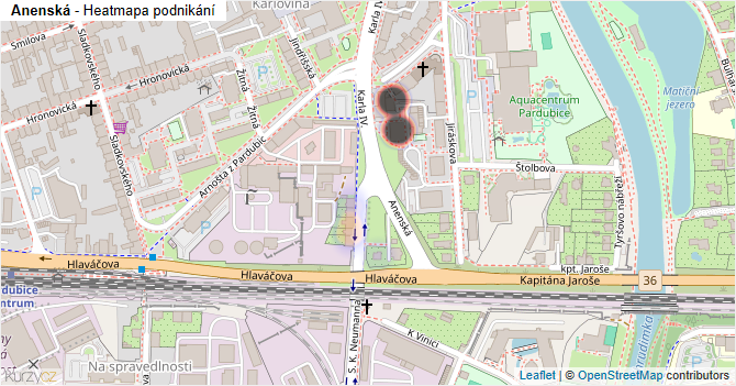 Anenská - mapa podnikání