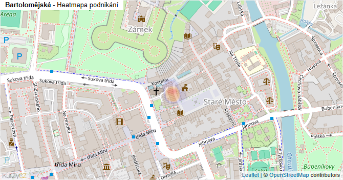 Bartolomějská - mapa podnikání