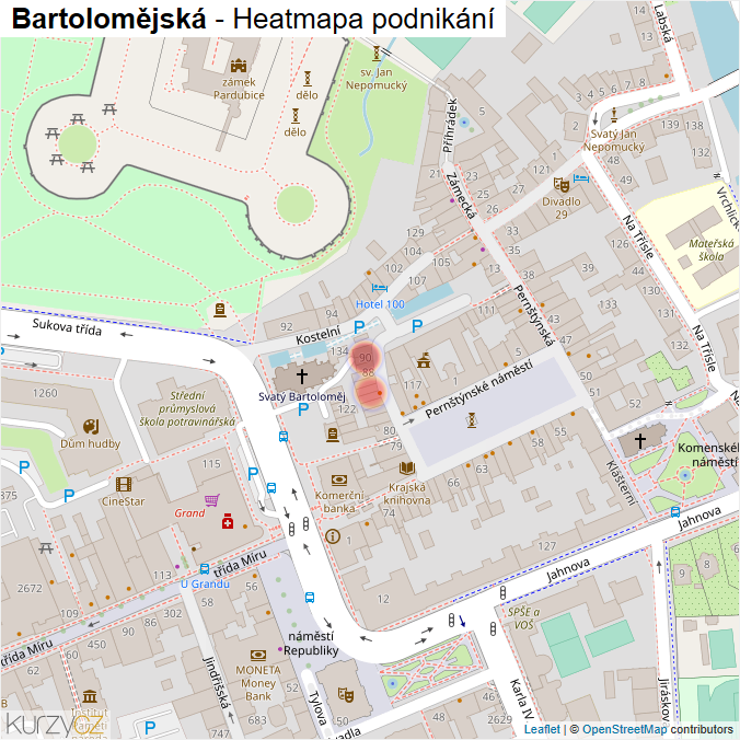 Mapa Bartolomějská - Firmy v ulici.