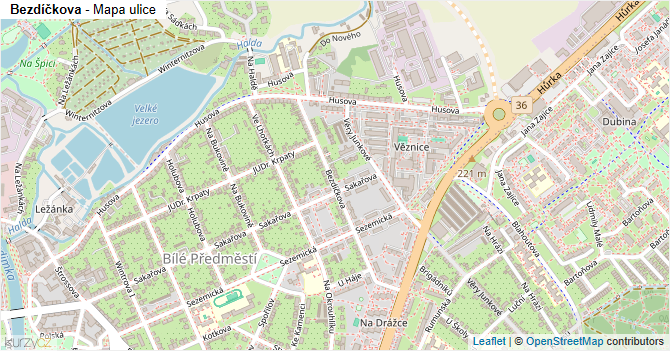 Bezdíčkova - mapa ulice