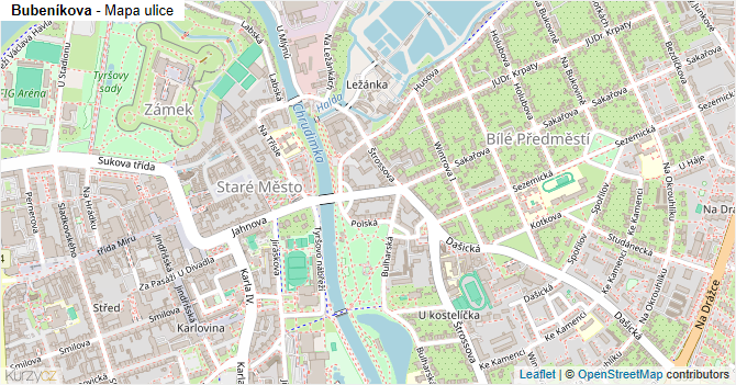 Bubeníkova - mapa ulice