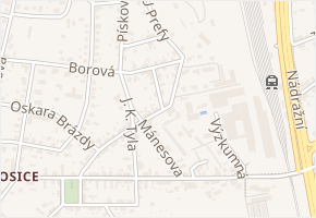 Čapkova v obci Pardubice - mapa ulice