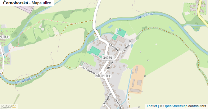 Černoborská - mapa ulice