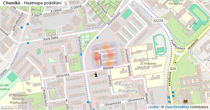 Chemiků - mapa podnikání