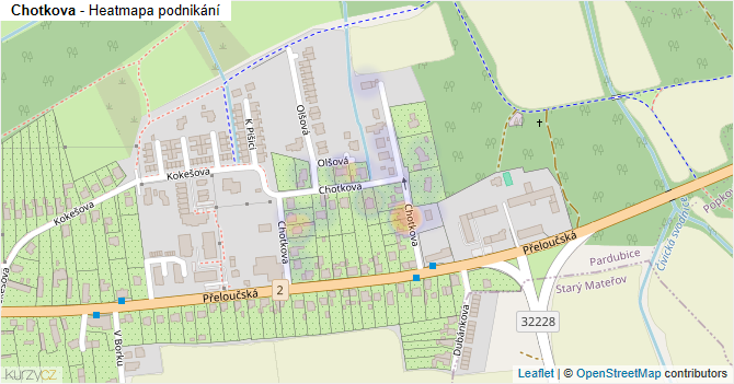 Chotkova - mapa podnikání
