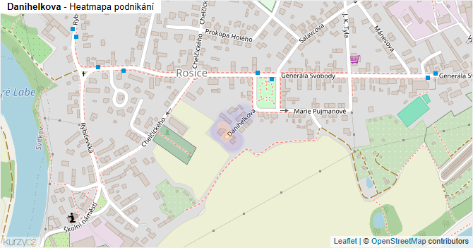 Danihelkova - mapa podnikání