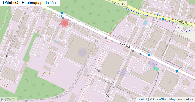 Dělnická - mapa podnikání