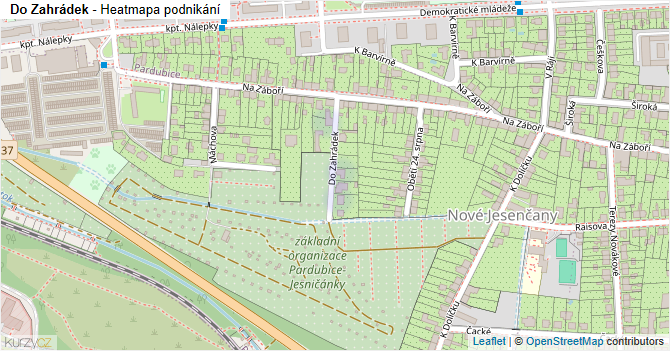 Do Zahrádek - mapa podnikání