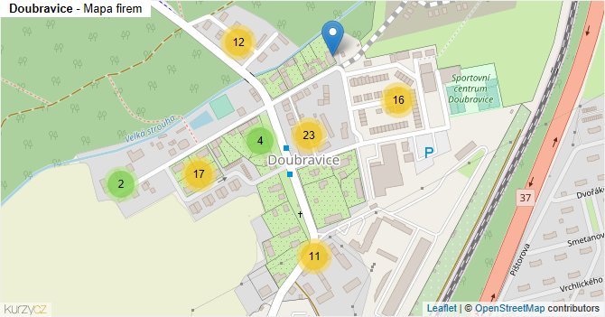 Doubravice - mapa firem