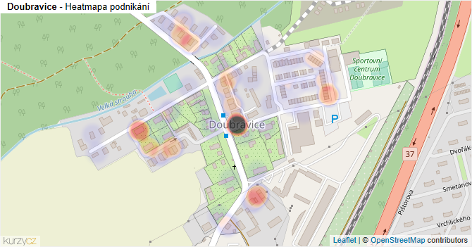 Doubravice - mapa podnikání