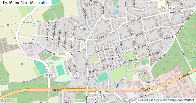 Dr. Matouška - mapa ulice