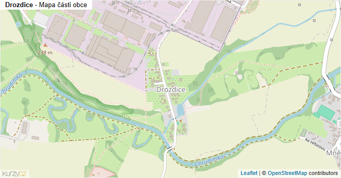Drozdice - mapa části obce