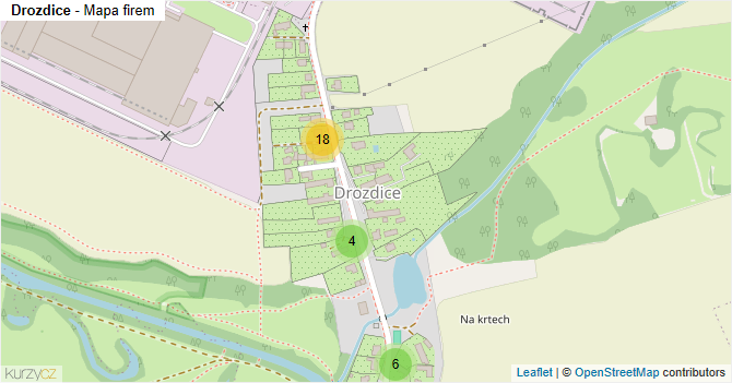 Drozdice - mapa firem