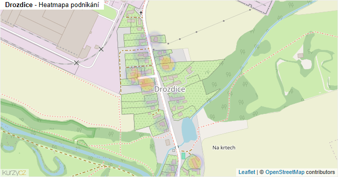 Drozdice - mapa podnikání