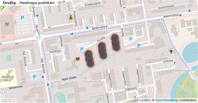 Družby - mapa podnikání