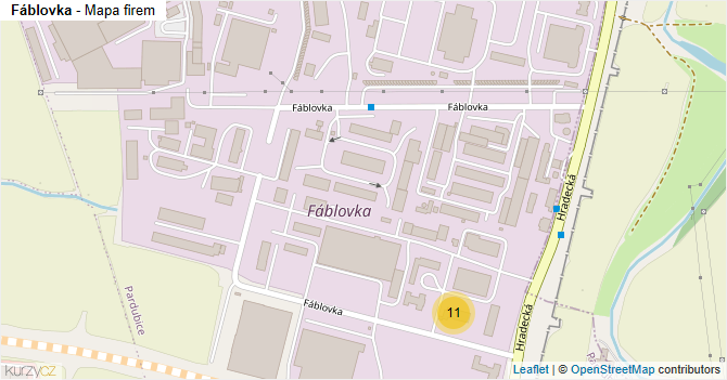 Fáblovka - mapa firem