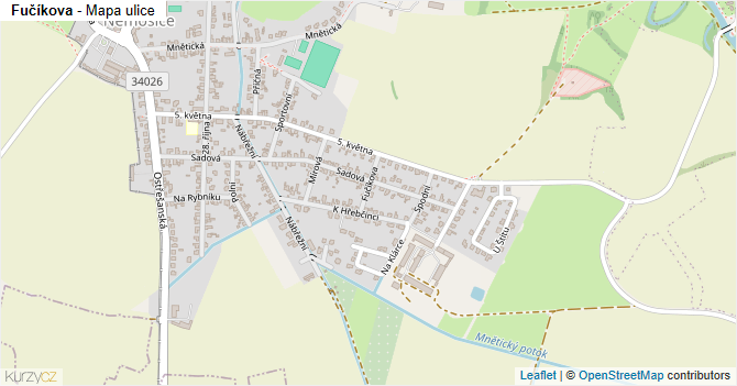 Fučíkova - mapa ulice