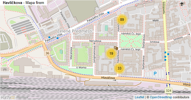 Havlíčkova - mapa firem