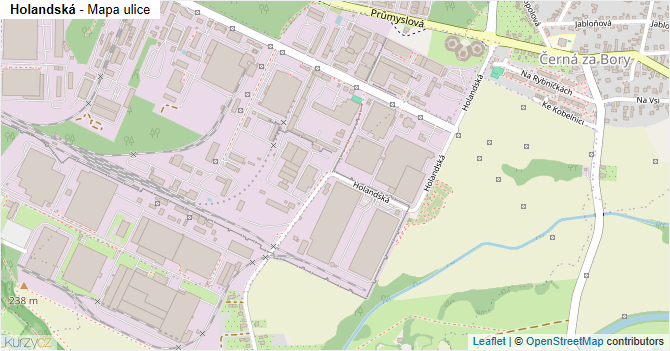 Holandská - mapa ulice