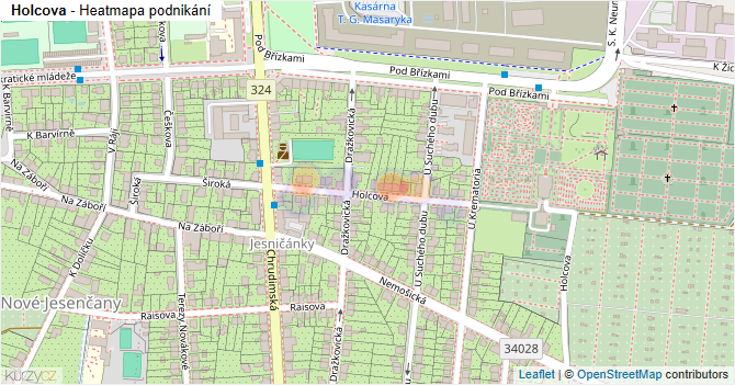 Holcova - mapa podnikání