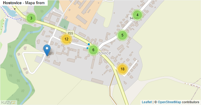 Hostovice - mapa firem