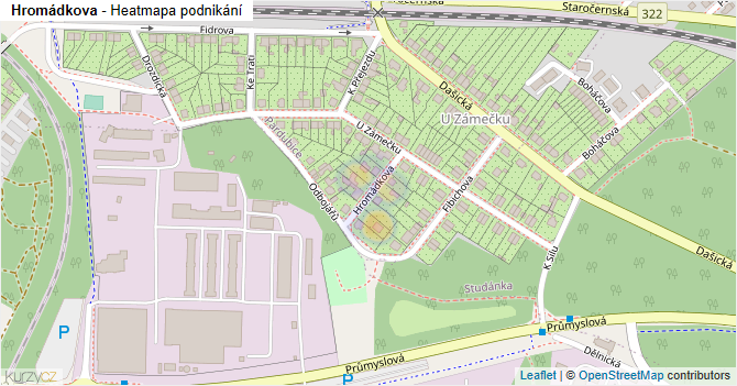 Hromádkova - mapa podnikání