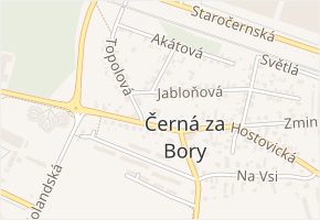 Jabloňová v obci Pardubice - mapa ulice